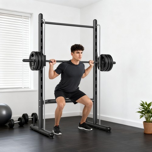 Adjustable squat rack with - squat,
